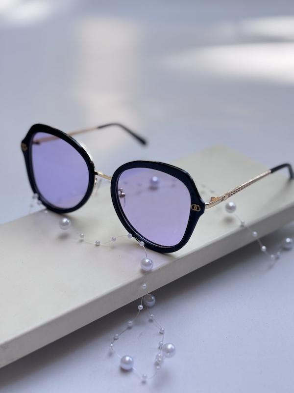 عینک آفتابی برند chanel دخترانه زنانه ترند ياسي یووی ۴۰۰   B1146