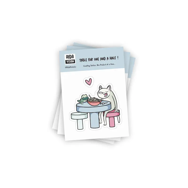 استیکر میز برای یک و نیم نفر!