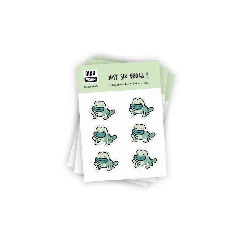 استیکر فقط شش قورباغه!