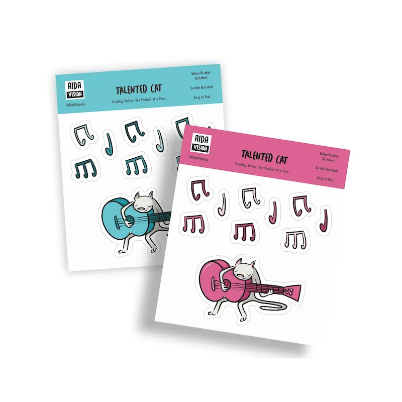 استیکر گربه با استعداد