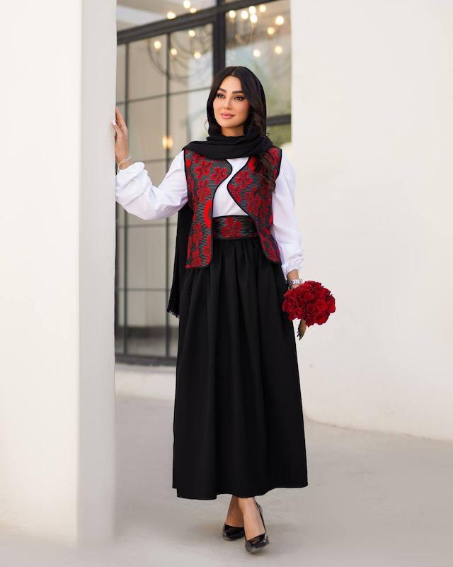 ست دامن شب سرخ 