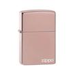 زیپو کد 49190zl Classic High Polish Rose Gold Zippo Logo