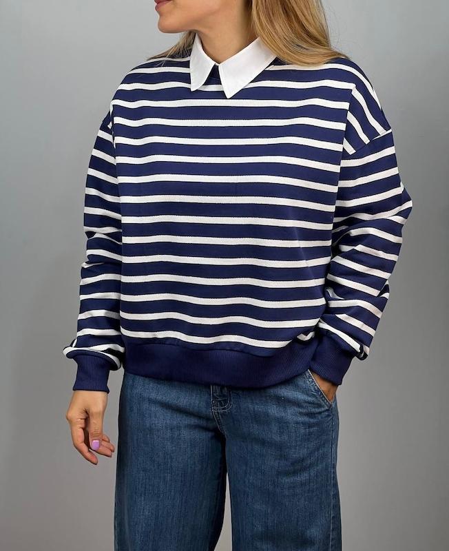 دورس راه راه سورمه ای Pull&bear _ کد 438