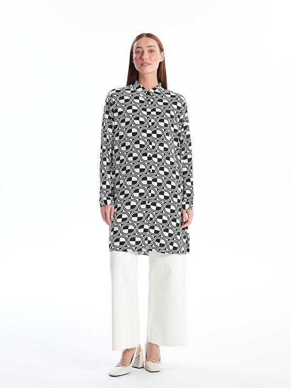 مانتو سفید مشکی السی (تخفیفی)