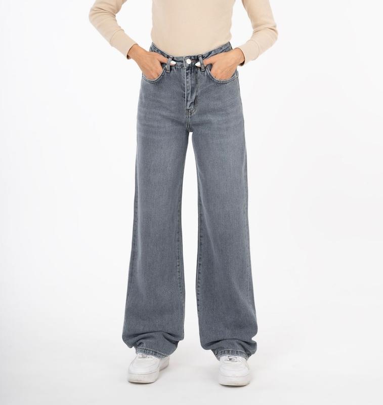 شلوار  نیم بگ طوسی رویال -کد 504