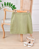 دامن لینن سبز کامای(تخفیفی)
