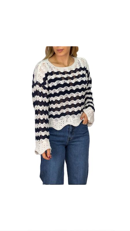 کراپ بافت راه راه سورمه ای _ کد 511