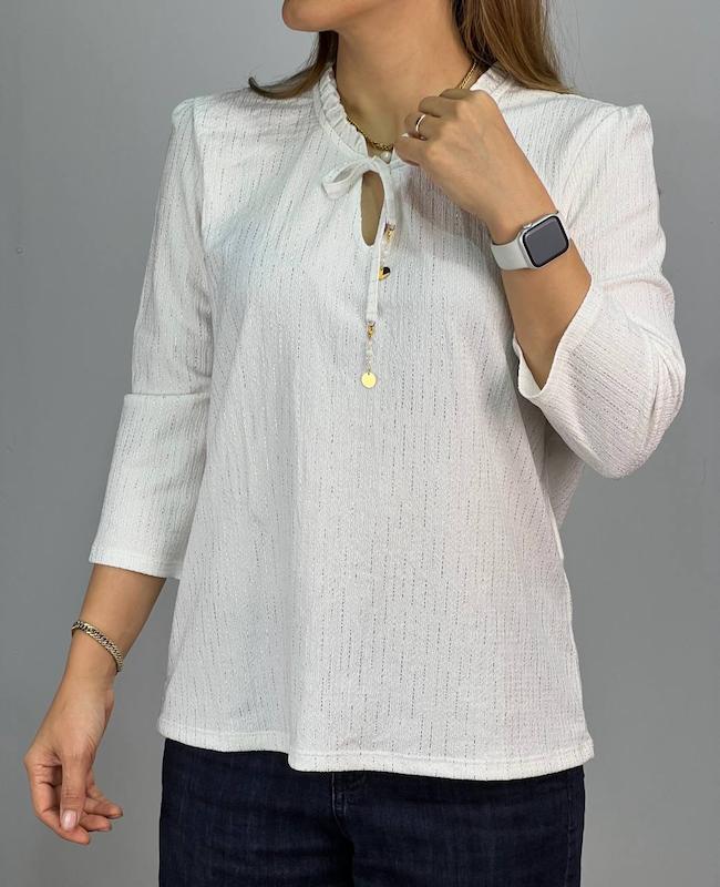 بلوز کریشه لمه دار_کد 590