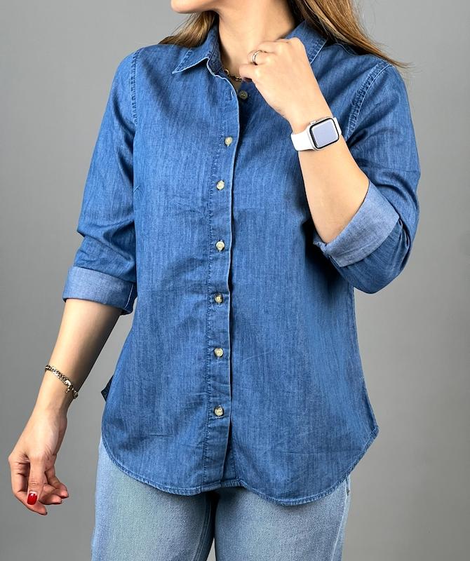 شومیز جین کاغذی _کد 691