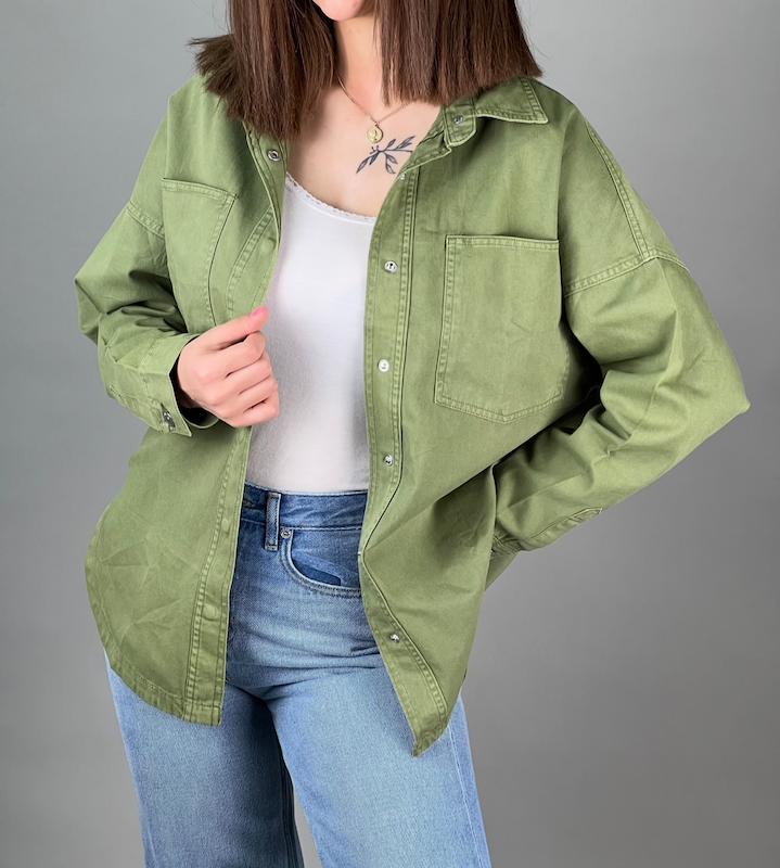 کت کتان جین سبز ارتشی Zara_ کد 404