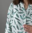شومیز زنانه لینن طرح پر اویشو_کد 868