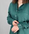 شومیز زنانه لینن یقه هفت سبز زارا_کد 872