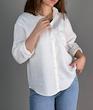 شومیز زنانه لینن یقه هفت سفید  زارا_کد 874