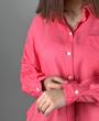 شومیز زنانه لینن صد در صد بیسیک Peach اچ اند ام_کد 865