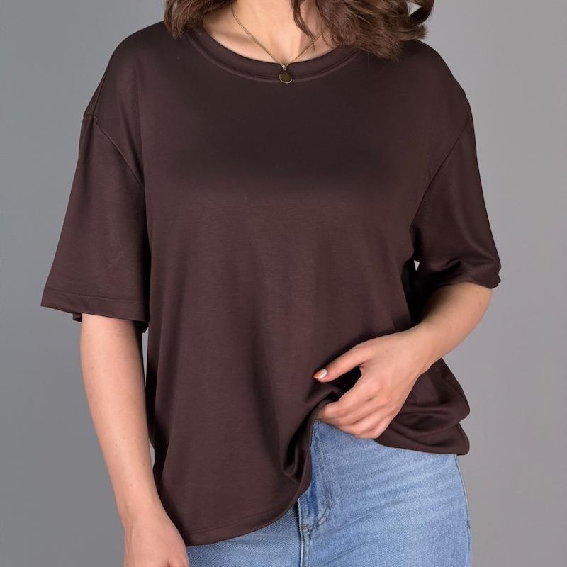 تیشرت زنانه باکسی اویشو_کد 889