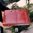 کیف چرم دست دوز و طبیعی زنانه آلا مدل شبنم(دستی)