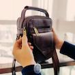 کیف چرمی مردانه دستدوز آلا مدل دنیز