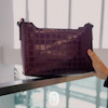 کیف زنانه چدم طبیعی دست دوز آلا مدل دلژین