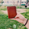 جا کارتی چرم طبیعی  دست دوز آلا مدل جیبی