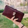 کیف پول چرم طبیعی اسپرت زنانه مردانه  دست دوز آلا مدل  آذر