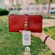 کیف پول و گوشی با چرم طبیعی دست دوز آلا مدل ابرا(قفل دار)