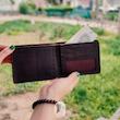 کیف پول چرم طبیعی جیبی دست دوز آلا مدل آیماز