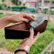 کیف پول چرم طبیعی جیبی دست دوز آلا مدل آیماز