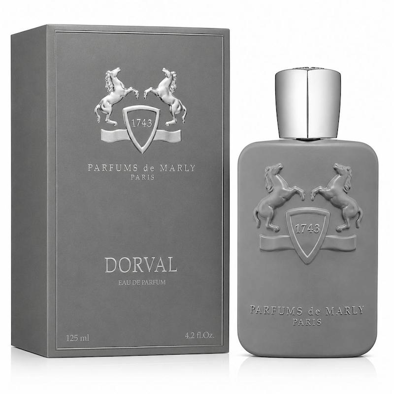 عطر مردانه Dorval Parfums de Marly با رایحه ادویه‌ای، وانیلی، تونکا و چوب گایاک
