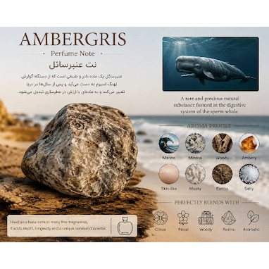 نت عنبرسائل (Ambergris) در عطرسازی چیست؟