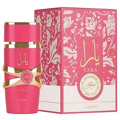 عطر ادکلن لطافه یارا کندی سرخابی ادوپرفیوم زنانه Lattafa Yara Candy for Women EDP