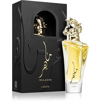 عطر ادکلن لطافه ماهر طلایی ادوپرفیوم مردانه-زنانه (مشابه رایحه زرجف مور دن وردز) Lattafa Maahir Unisex EDP