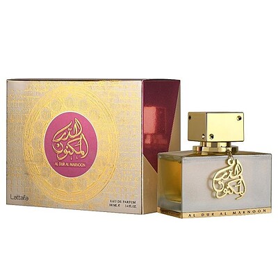 عطر ادکلن لطافه الدّر المکنون طلایی ادوپرفیوم مردانه-زنانه Lattafa Perfumes Al Dur Al Maknoon Gold Unisex EDP