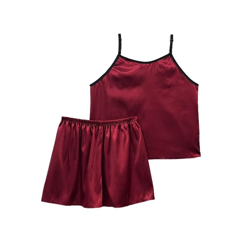 تاپ شلوارک ساتن ساده