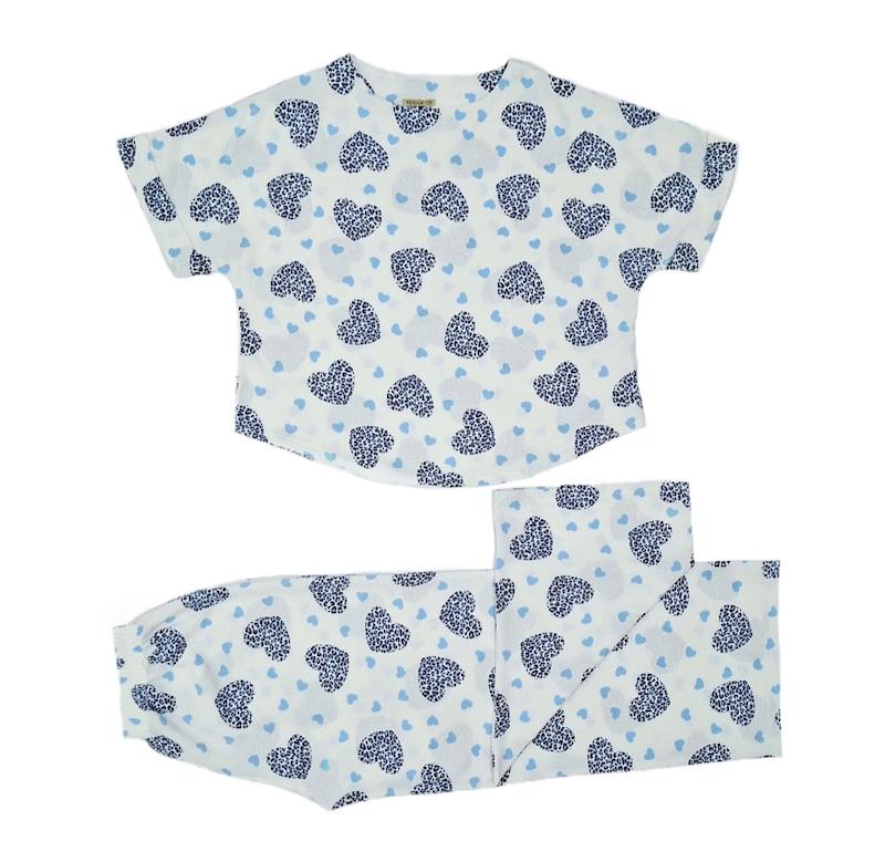 نگاه تیشرت شلوار طرح قلب(1895)