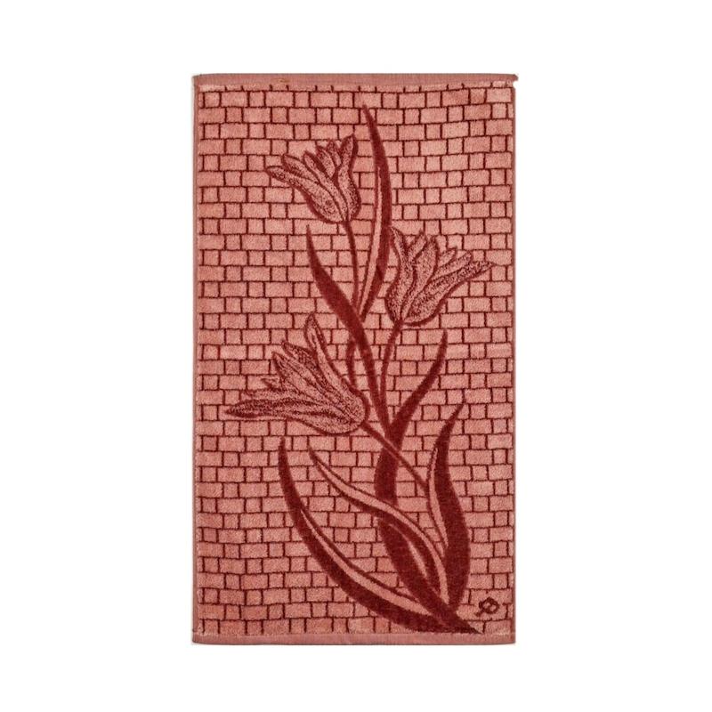 حوله دستی بزرگ ژاکارد مخمل(طرح گل لاله)