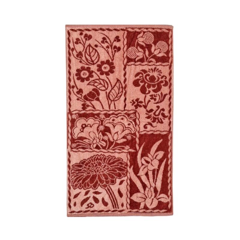 حوله دستی بزرگ ژاکارد مخمل(طرح باغچه)