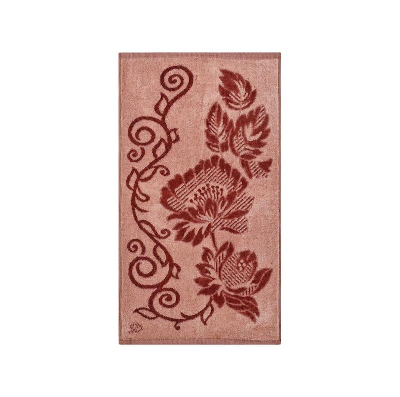 حوله دستی کوچک  ژاکارد مخمل(طرح  گل میخک2)