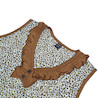  تاپ شلوارک پلنگی رز (یقه دکمه دار)