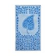 حوله دستی بزرگ ژاکارد مخمل(آبی چند طرح)