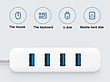 هاب 4 پورت USB شیائومی Xiaomi Mi USB 3.0 Multiple Hub 4 port
