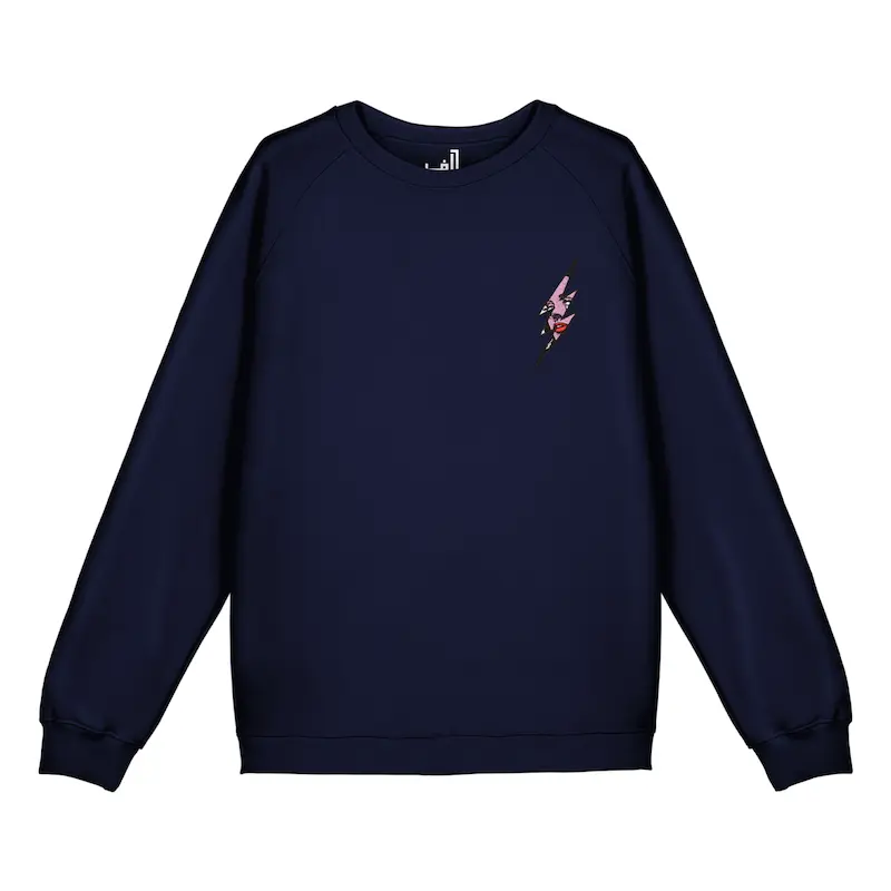 سویشرت رگلان گلدوزی طرع شخصیت الکتریکی | ELECTRIC PERSONA