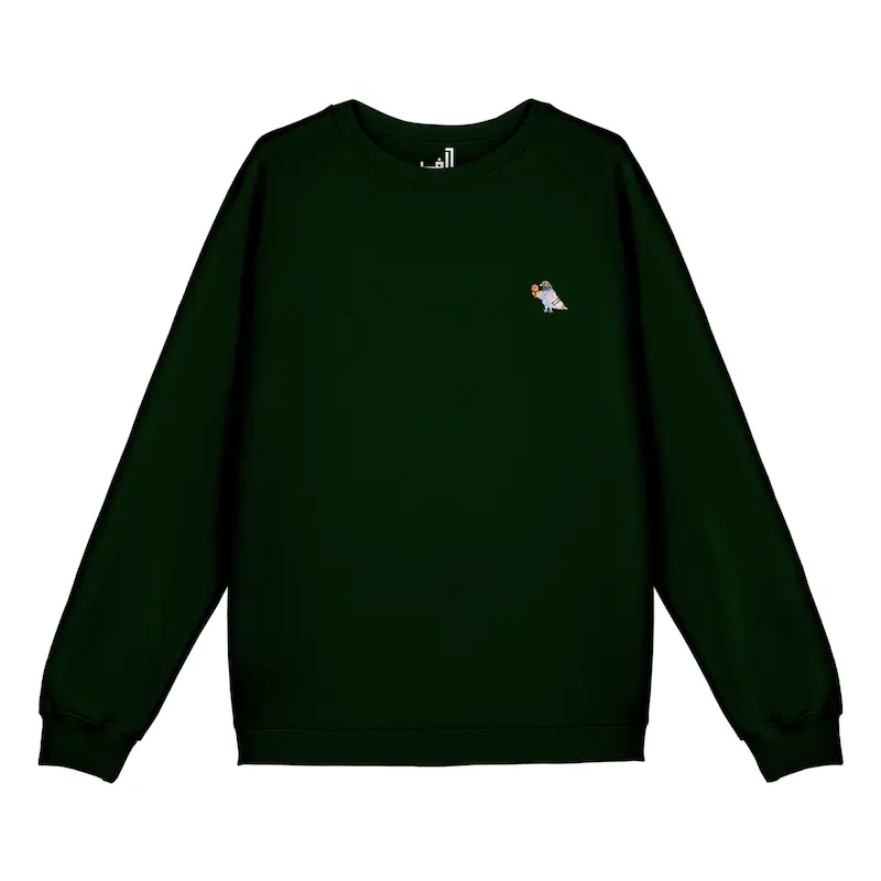 سویشرت رگلان گلدوزی طرح کبوتر | PIEGON