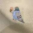 کراپ تاپ کشی گلدوزی طرح کبوتر | PIGEON