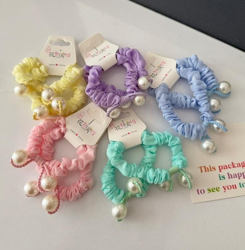 مینی اسکرانچی جفتی مرواریدی