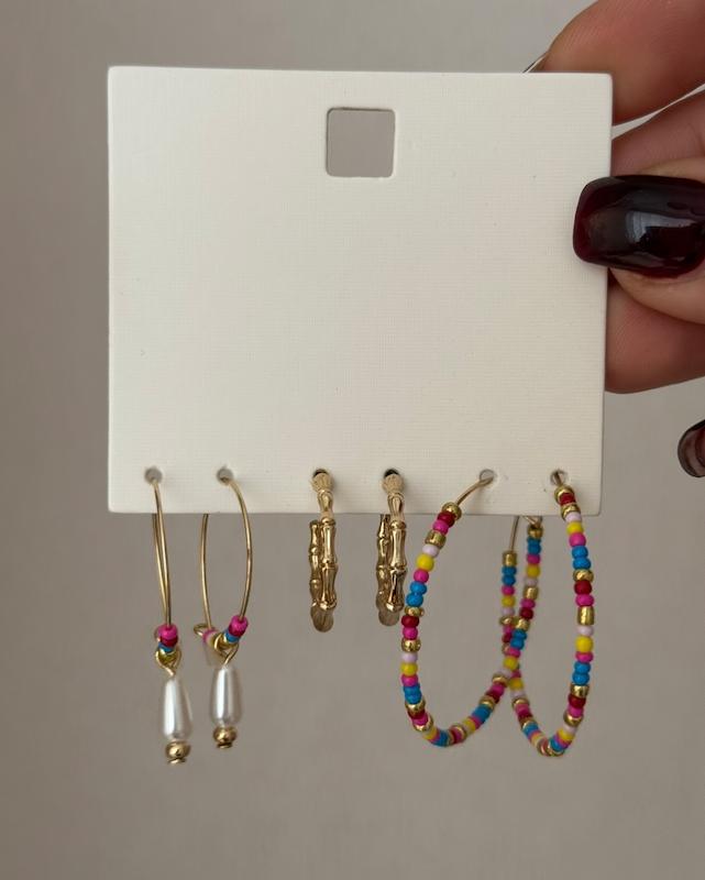 پک گوشواره اروپایی تابستونی حلقه ای 