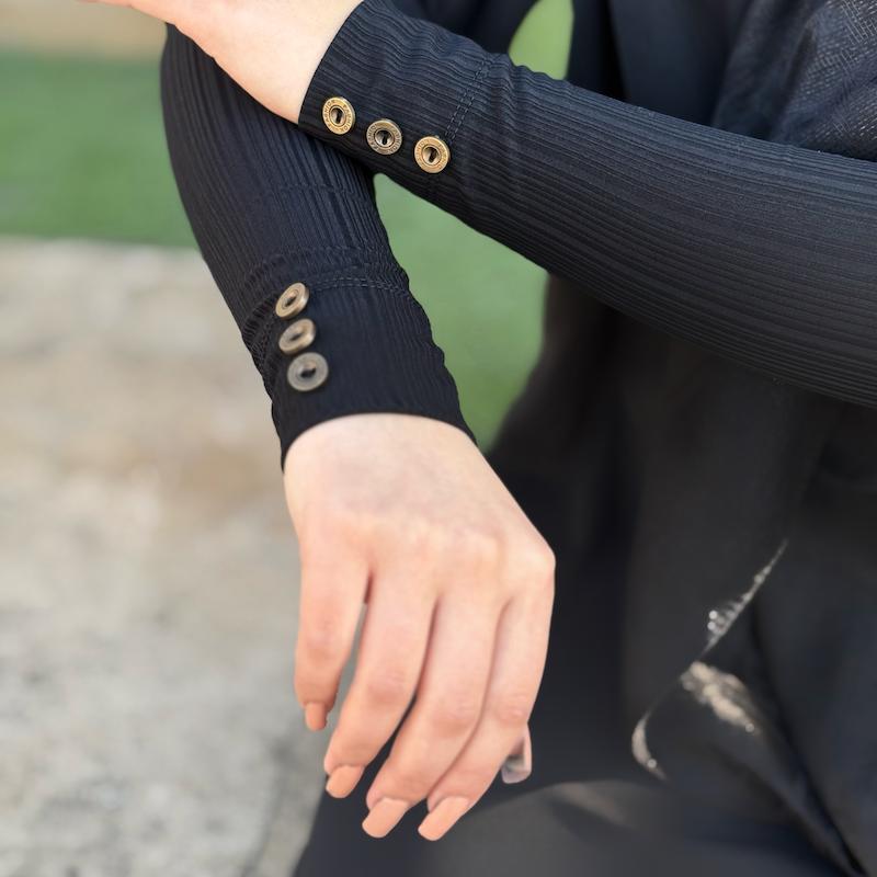 ساق دست سه دکمه راه راه