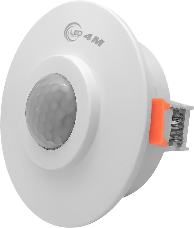 سنسور سقفی توکار حرکتی INFRARED توان 500 وات رشته ای LED 4M شعاع دید 360 درجه تک چشمی مدل سقفی توکار