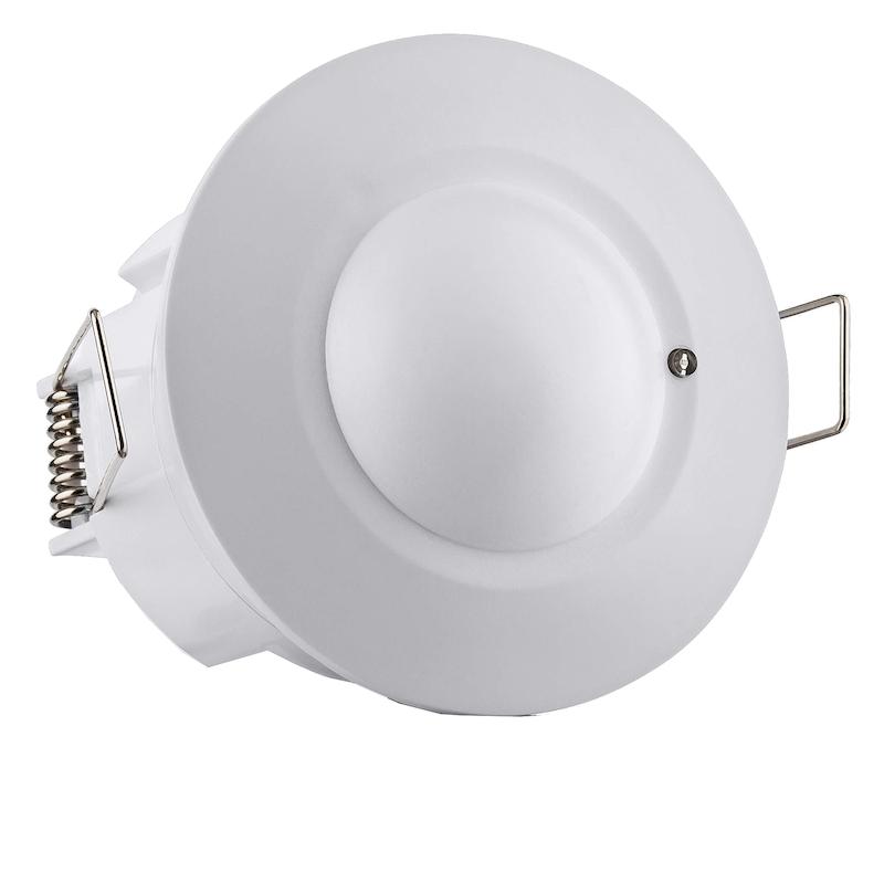 سنسور سقفی توکار حرکتی گردبر 8 سانتی متر MACROWAVE توان 1200 وات  LED 4M شعاع دید 360 درجه فاصله دید 8 متر سه چشمی مدل سقفی توکار