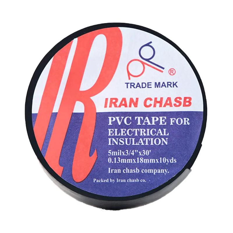 چسب برق ایران چسب  ساخت ایران طول 10 یارد و عرض 18 میلی متر و ضخامت 0.13 میلی متر بسته 10 عددی