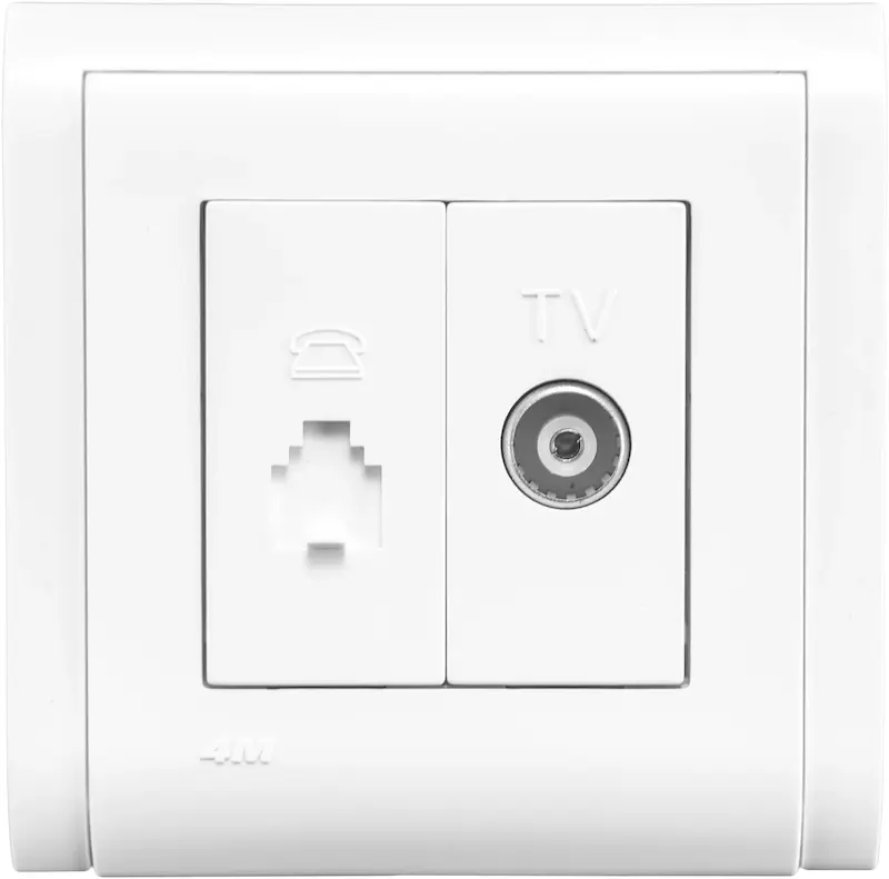 پریز تلفن و آنتن LED 4M مدل جول